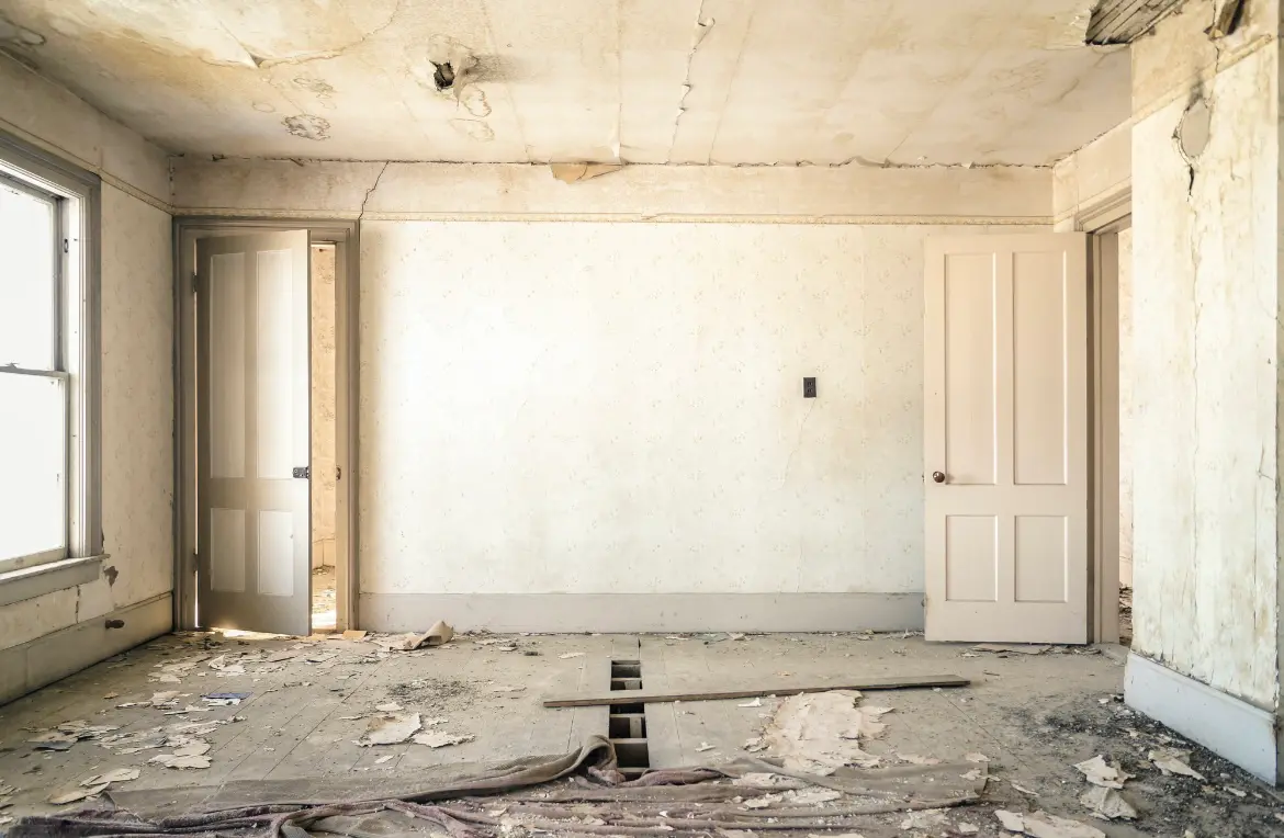 Waste disposal crew managing a cleanout project in Lee